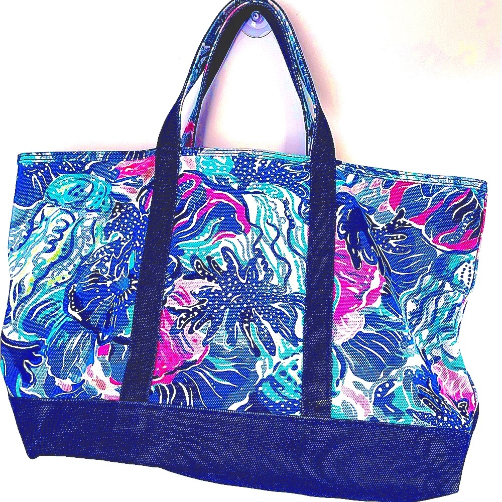 Lilly Pulitzer Mercato Beach Canvas Tote Bag
